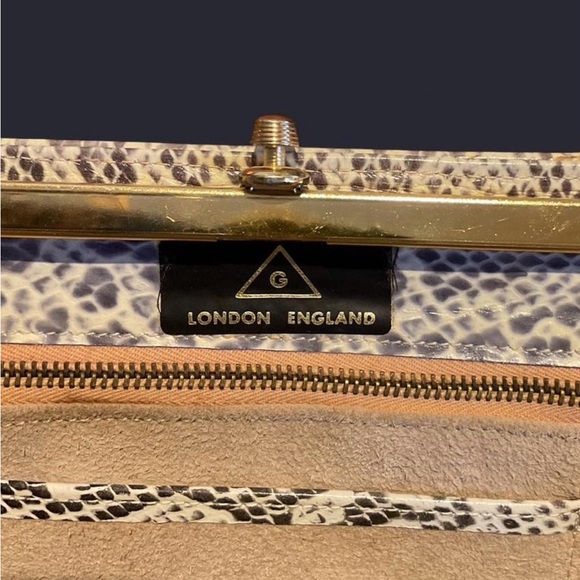 G by Guess Cream and Gray Snakeskin Shoulder Bag - Picture 2 of 5